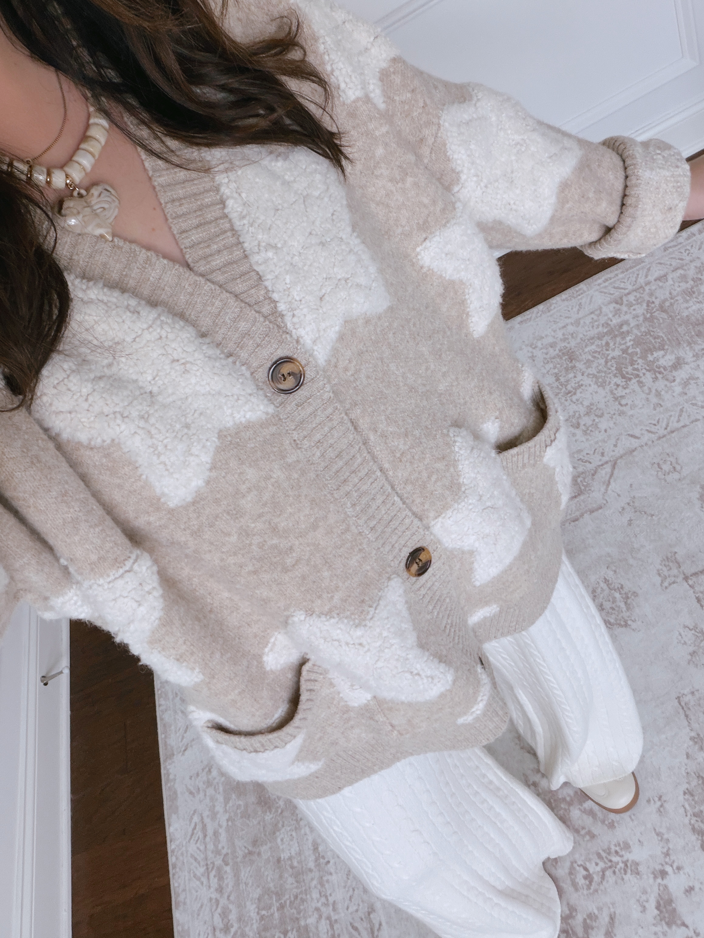 Wearing an XL in the pants and a large in the cardigan.. 

 #LTKootd #LTKmomlife #LTKMidsize