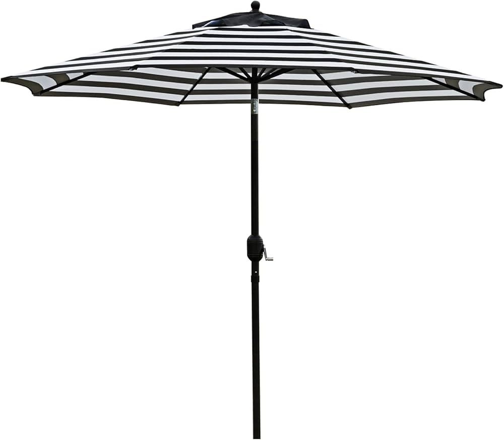 Amazon.com : Sunnyglade 9' Patio Umbrella Outdoor Table Umbrella with 8 Sturdy Ribs (Black and Wh... | Amazon (US)