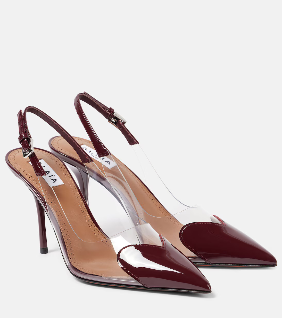 Le Cœur 90 leather and PU slingback pumps | Mytheresa (UK)
