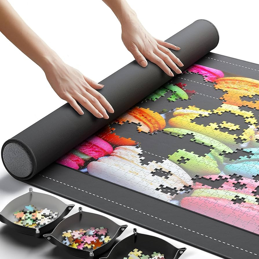 The Original Newverest Jigsaw Puzzle Mat Roll Up, Saver Pad 46” x 26” Portable Keeper Up to 1... | Amazon (US)