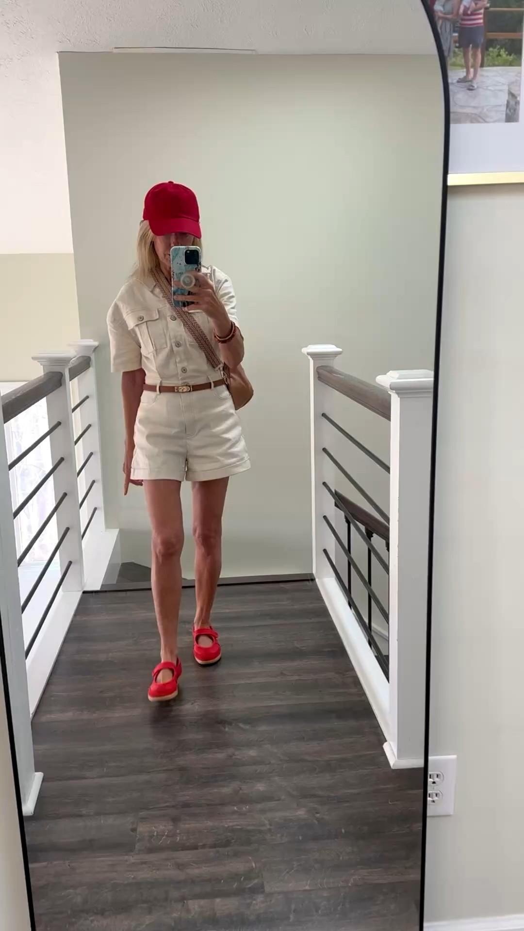 #ootd #springoutfit #fashionover50 #romper #adidas #hermes #belt 

#LTKgrwm #LTKPetite #LTKOver40