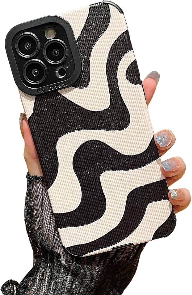 MINSCOSE Compatible with iPhone 13 Mini Case,Cute Art Zebra Stripes Painted Design,Soft PU Leathe... | Amazon (US)