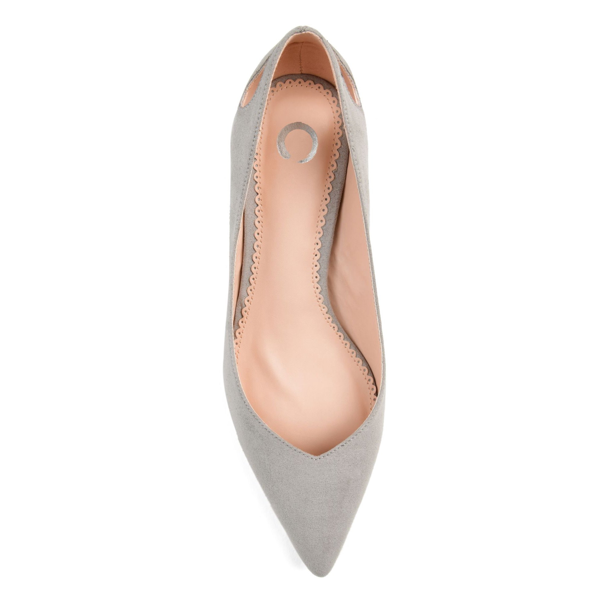 JOURNEE COLLECTION Womens Gray Cut Out Design Cushioned Goldie Kitten Heel Slip On Dress Heels 9 ... | Walmart (US)