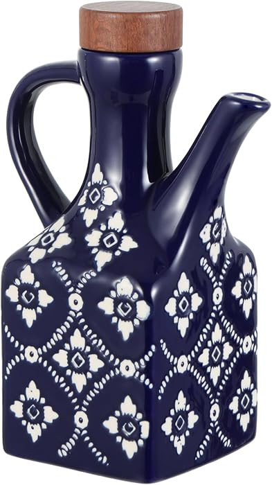 Botella dispensadora de aceite de oliva de cerámica de 8.5 onzas, botella dispensadora de aceite... | Amazon (US)