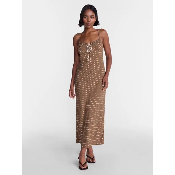 No Boundaries Woven Sweetheart Maxi Dress, Women’s XXS-XXL | Walmart (US)