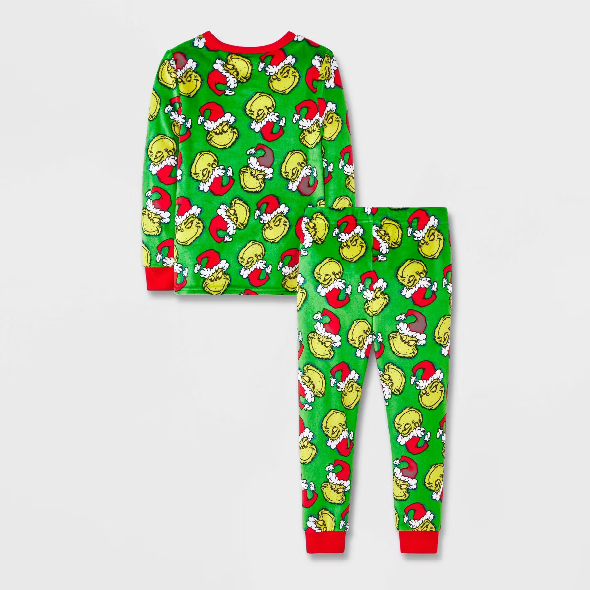 Toddler 2pc Grinch Snuggly Soft Pajama Set with Socks - Green | Target