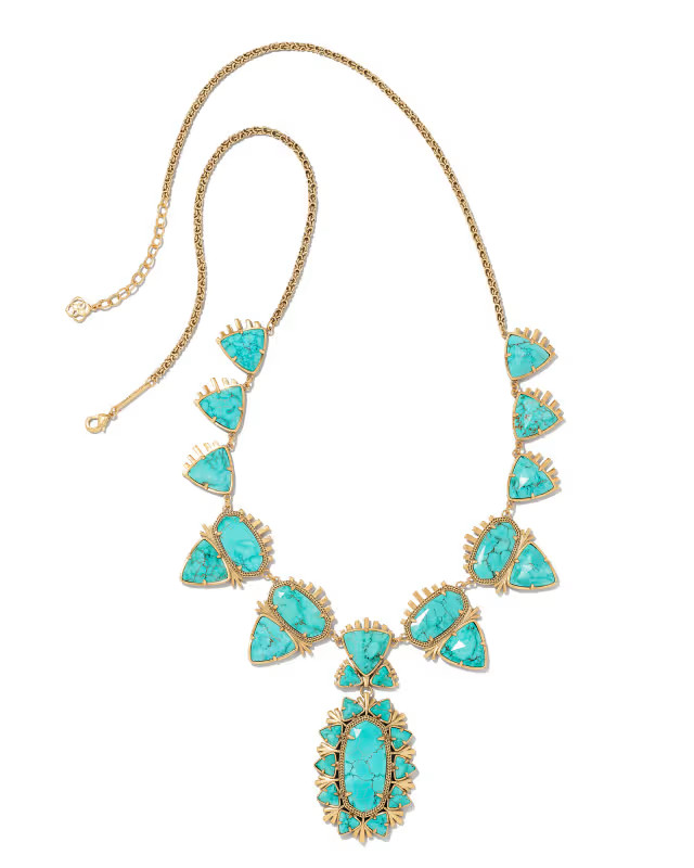 Havana Vintage Gold Statement Necklace in Variegated Turquoise Magnesite | Kendra Scott