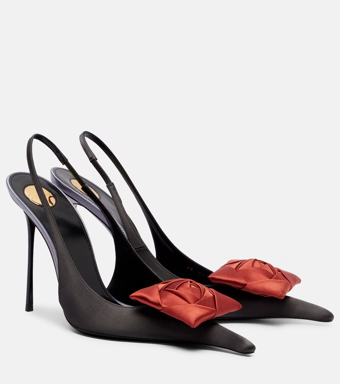 Amalia 110 crêpe satin slingback pumps | Mytheresa (INTL)