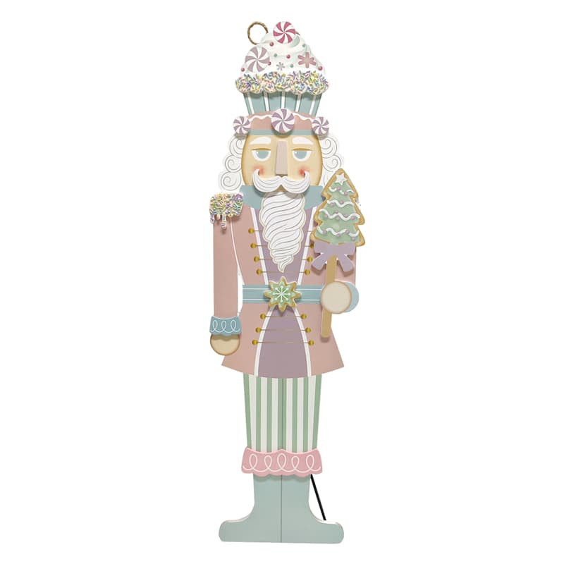 Mrs. Claus' Bakery Pink Nutcracker Porch Leaner, 32" | At Home