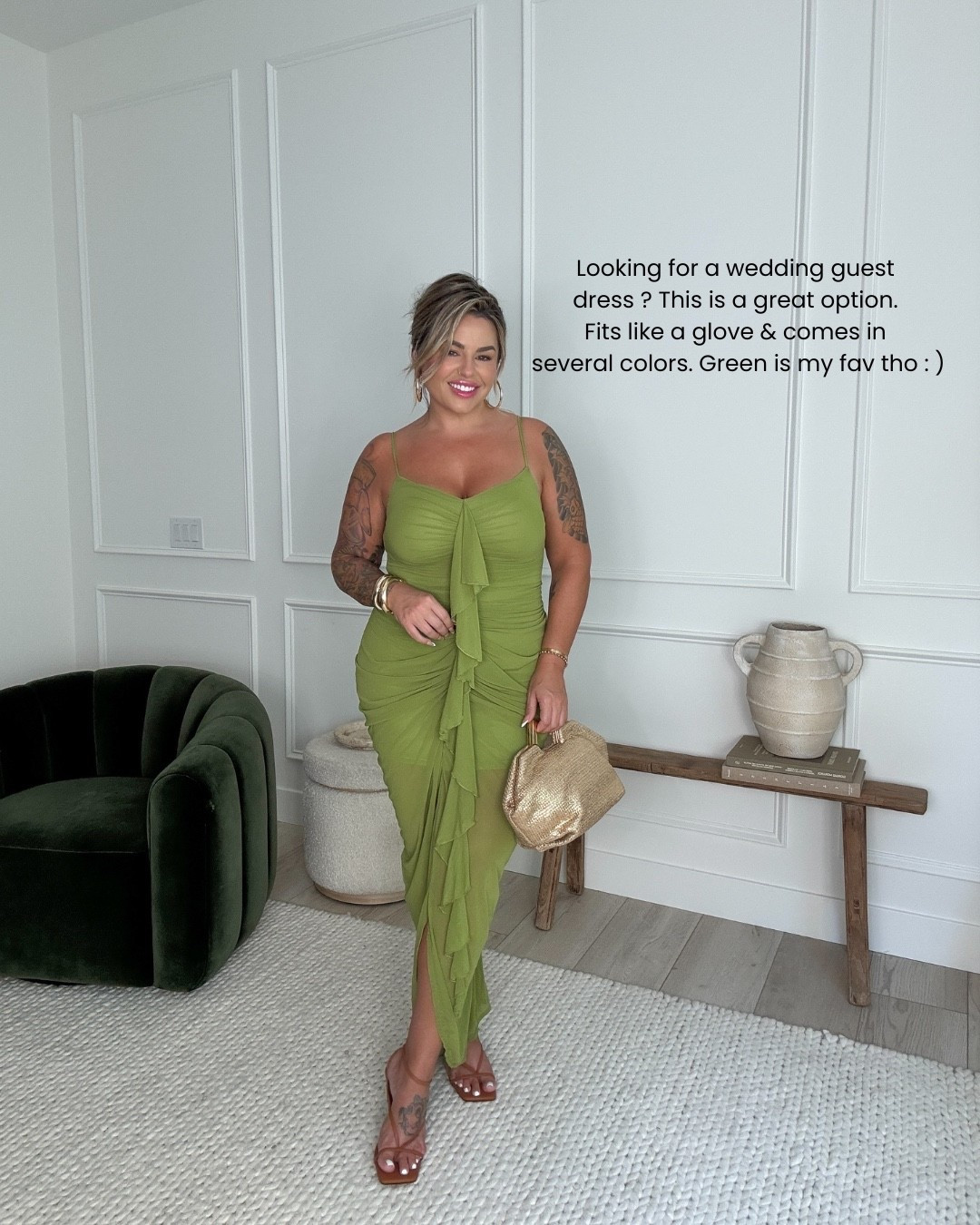 Dress L 
Linked my cakes and fav strapless bras Also linked 2 shoe options 
Bag is old no link 
