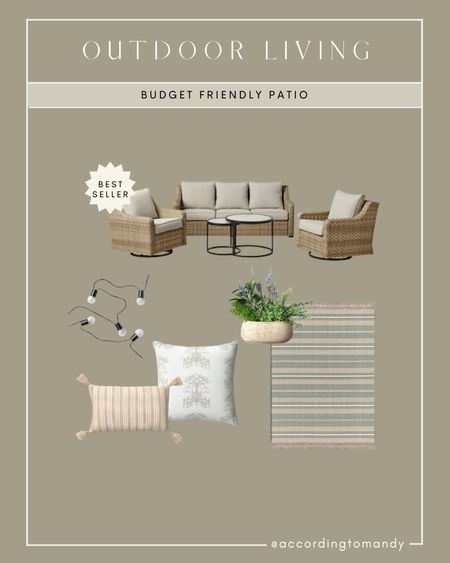 Outdoor living / conversation set / patio furniture / budget friendly / Walmart / target 

#LTKhome #LTKsalealert #LTKSeasonal