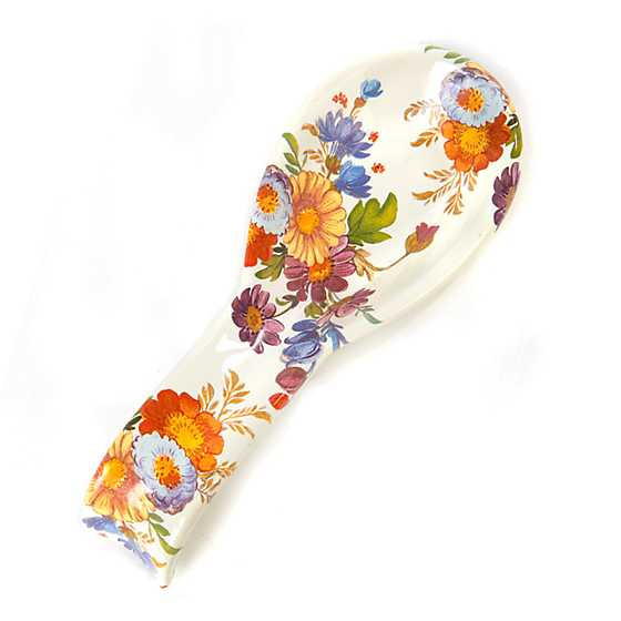 MacKenzie-Childs | Flower Market Spoon Rest - White | MacKenzie-Childs