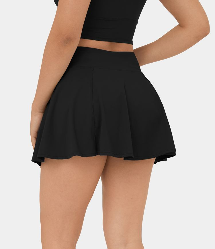 Women’s Cloudful™ Air Fabric High Waisted V Shaped 2-in-1 Side Pocket Flare Cool Touch Tennis... | HALARA