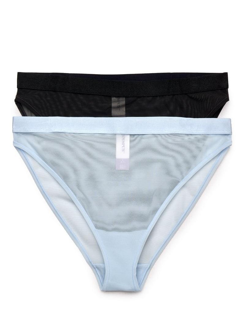 Joyspun Women's Space and Mesh Cheeky Panties, 2-Pack, Sizes XS-3XL | Walmart (US)