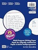 Pacon Multi-Program Handwriting Paper, 10 1/2" X 8", D'Nealian Grade K, Zaner-Bloser Grade 1, 500... | Amazon (US)