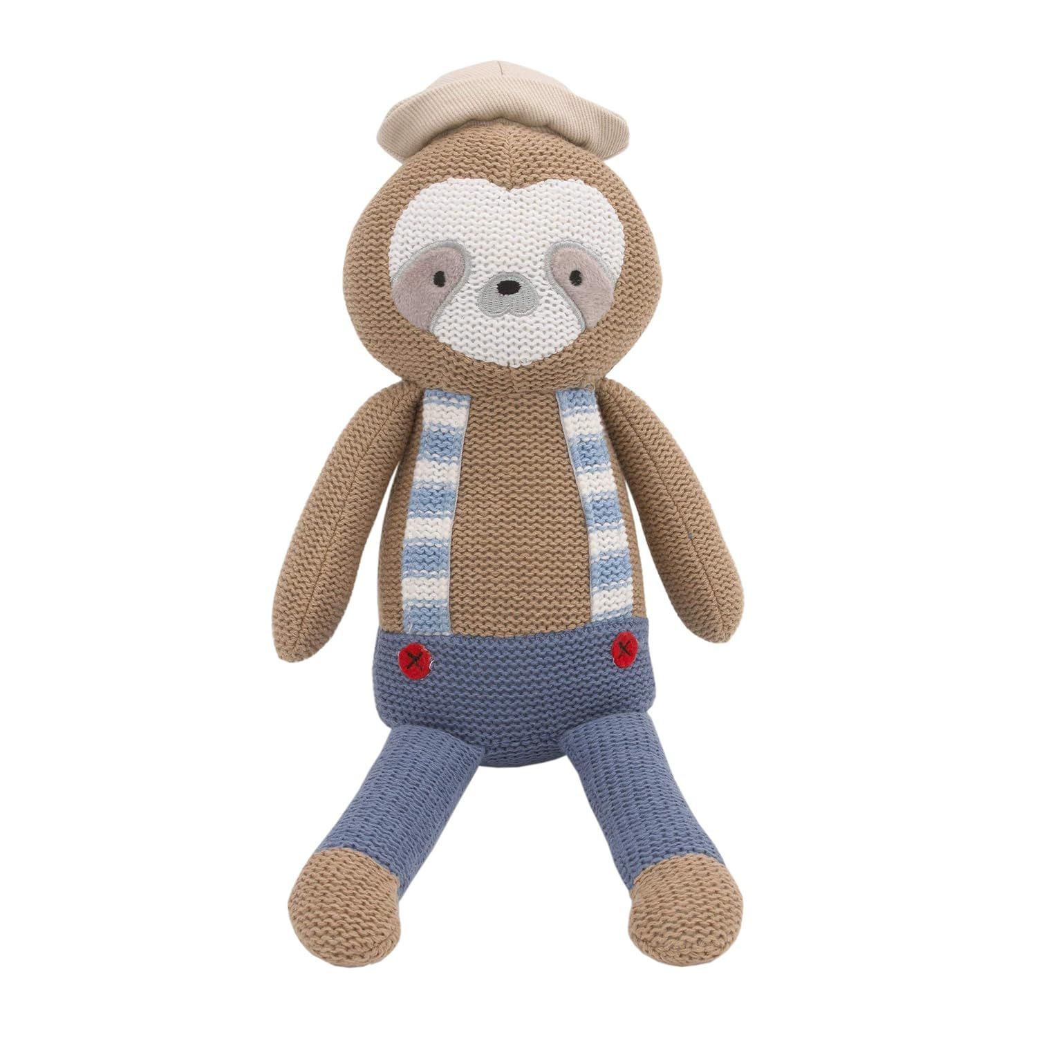 Cuddle Me Scottie The Sloth 12” Grey and Blue Knit Plush Stuffed Animal | Amazon (US)