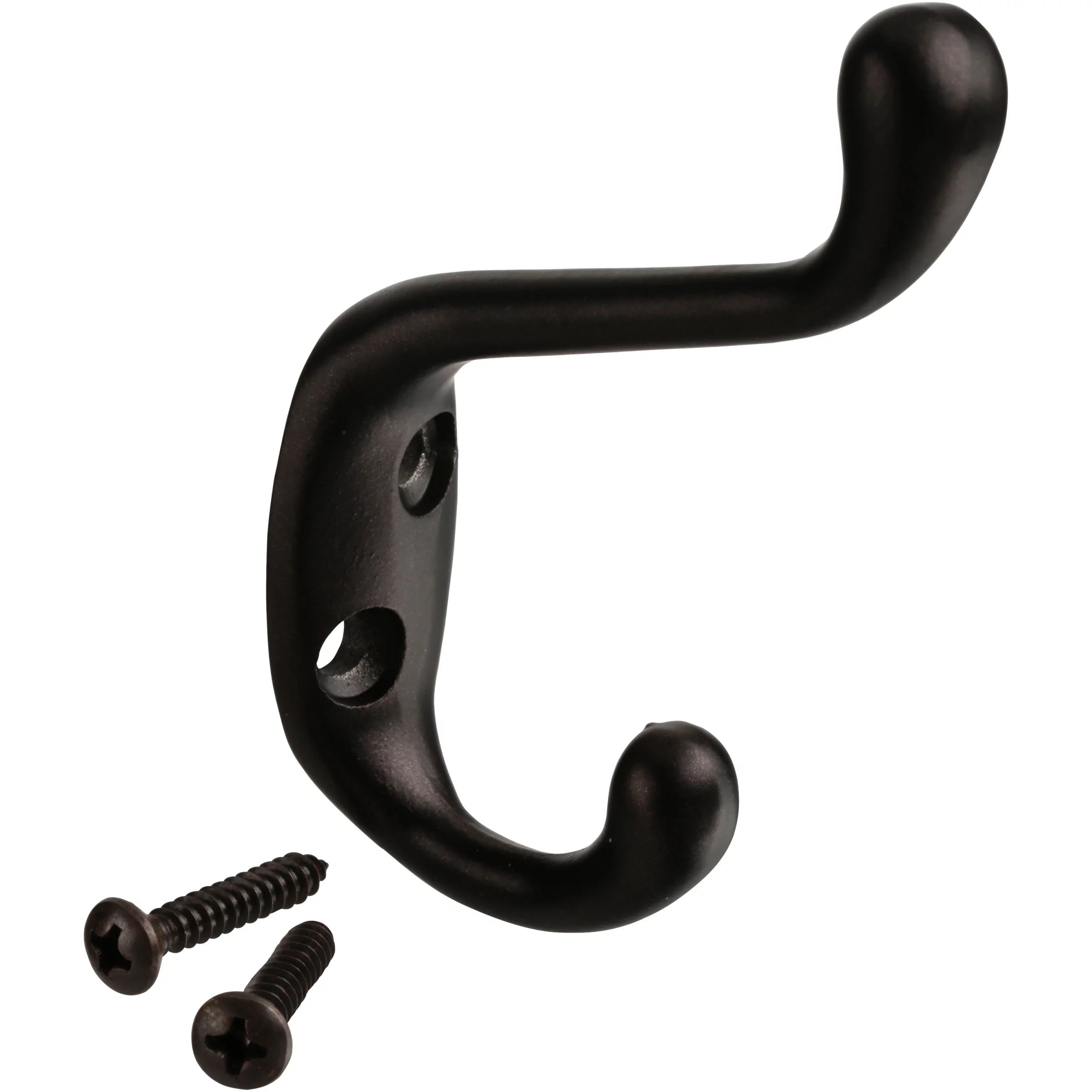 Mainstays Traditional Coat Hook With Mounting Hardware Included And 10 Lb Working Capacity, Oil-R... | Walmart (US)