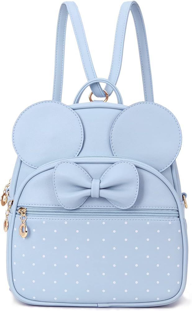KL928 Girls Mini Backpack Bowknot Polka Dot Cute Daypacks Convertible Shoulder Bag Purse for Wome... | Amazon (US)