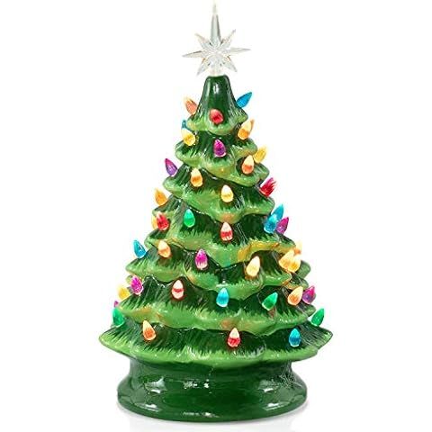 Best Choice Products 15in Ceramic Christmas Tree, Pre-lit Hand-Painted Tabletop Holiday Decoratio... | Amazon (US)