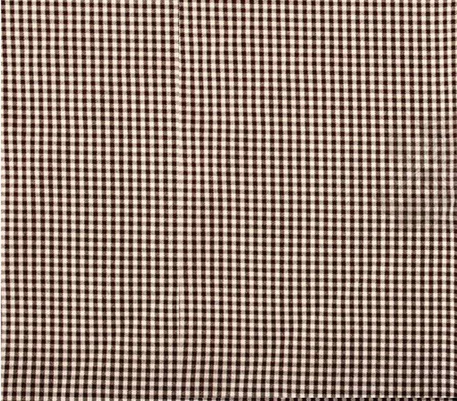Poly Poplin Gingham Fabric Mini Checkers 58" Wide Sold by The Yard (Brown) | Amazon (US)