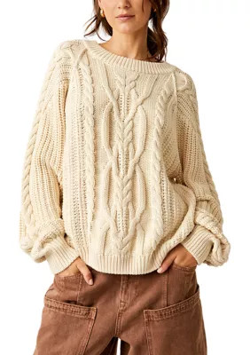 Free People Women's Frankie Cable Sweater | Belk