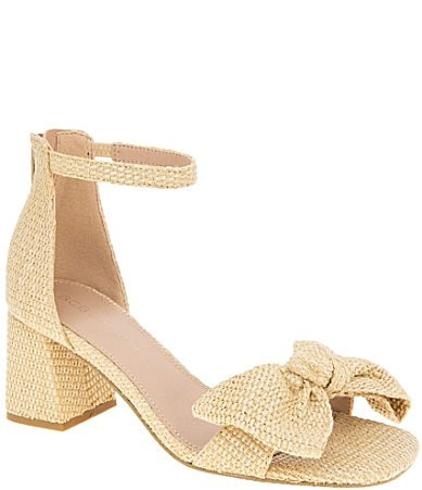 BCBGeneration Dappel Raffia Bow Sandals - 9M | Dillard's