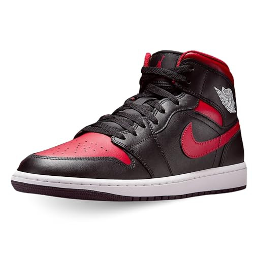 Air Jordan 1 Mid Men's Shoes (DQ8426-067, Black/Summit White/Varsity Red) Size 9.5 | Amazon (US)