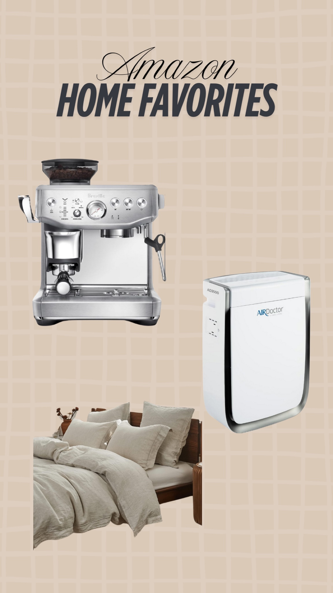 Amazon Home Favorites, Spring Sale, Espresso machine, air purifier, linen bedding 

#LTKHome #LTKSeasonal #LTKSaleAlert
