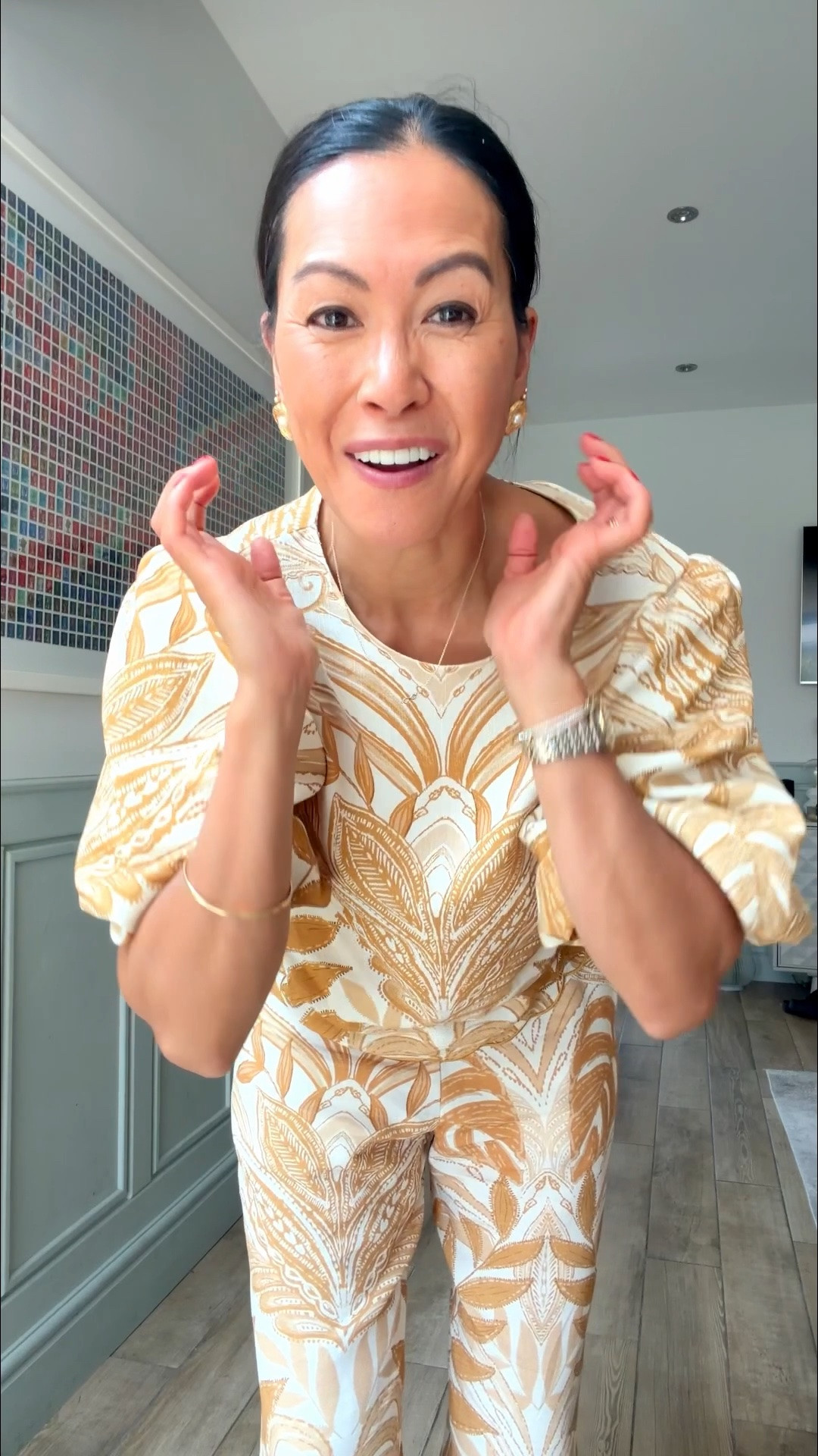 I wanted to wear something that was comfy and me so reached for this super chic leaf print co ord set. It’s so nice and was perfect with flip flops and heels!! Wearing size 8 in both 💛

Glasses are Chanel 3489-q

#LTKuk #LTKsummer #LTKeurope