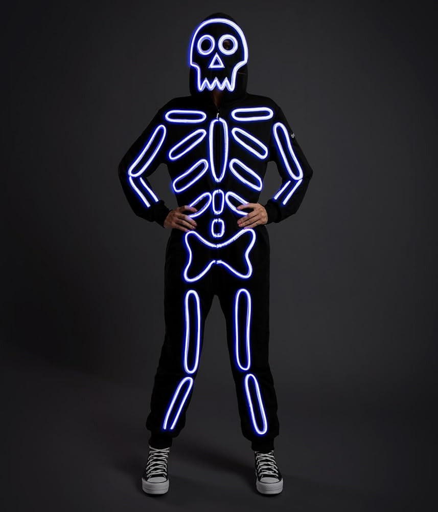 Tipsy Elves Halloween Skeleton Costume for Women - Comfy Easy Adult Onesie Jumpsuit - Front and B... | Amazon (US)