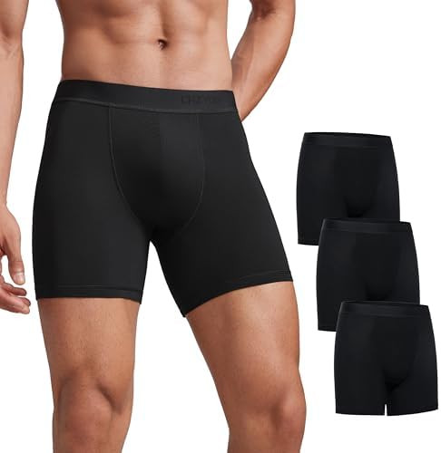 CRZ YOGA Men's Ultra-Soft Modal Boxer Briefs 5" - Double Lined Comfort Moisture Wicking Breathabl... | Amazon (US)