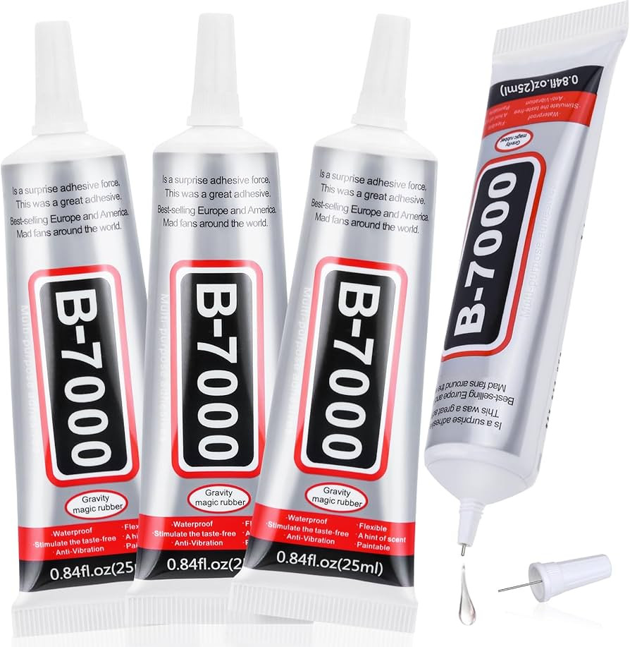 Jollidecor B-7000 Jewelry Glue Clear, 4 PCS 25ML Rhinestone Adhesive B7000 Glue Crafting Clear Gl... | Amazon (US)
