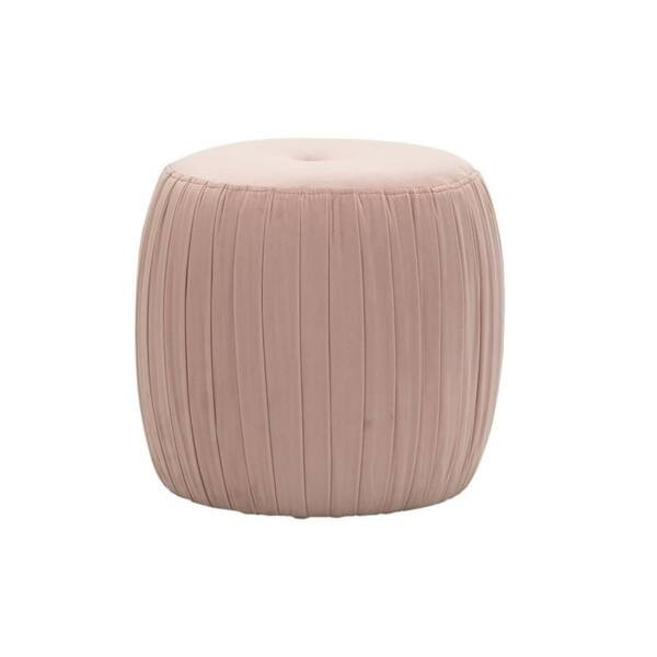 Sommer Blush Velvet Ottoman | Bed Bath & Beyond