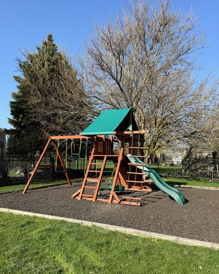 The kids new playset is here! The monkey bars are yet to be installed and a small table, but wanted to share the progress! 

@wayfair #wayfair #wayfairfinds #sale #kidsplayset #playset #kids #family #outdoor #outdoorplayset #playset backyard, outdoor, playset, kids playset, Wayfair, Wayfair finds, 

#LTKbaby #LTKkids #LTKfamily