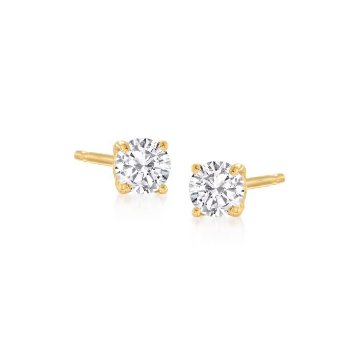 .20 ct. t.w. Diamond Stud Earrings in 14kt Yellow Gold | Ross-Simons
