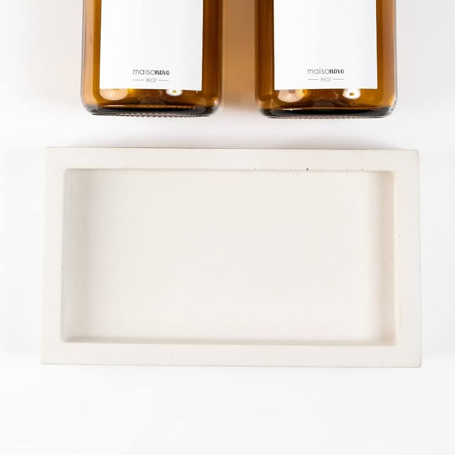 MaisoNovo Concrete Tray for Bathroom Countertop | Vanity Tray for Countertop Organization | Bathr... | Amazon (US)