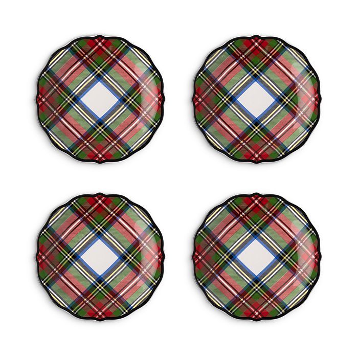 Stewart Tartan Cocktail Plates, Assorted Set of 4 | Bloomingdale's (US)