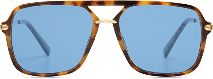 SOJOS Sunglasses for Women & Men, Retro, Polycarbonate Lens, Trendy Aviator, 90s Shades SJ2229 | Amazon (US)