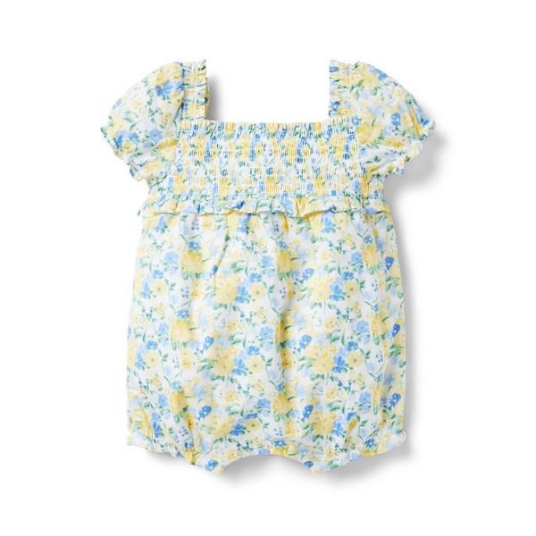 The Lily Floral Smocked Baby Romper | Janie and Jack