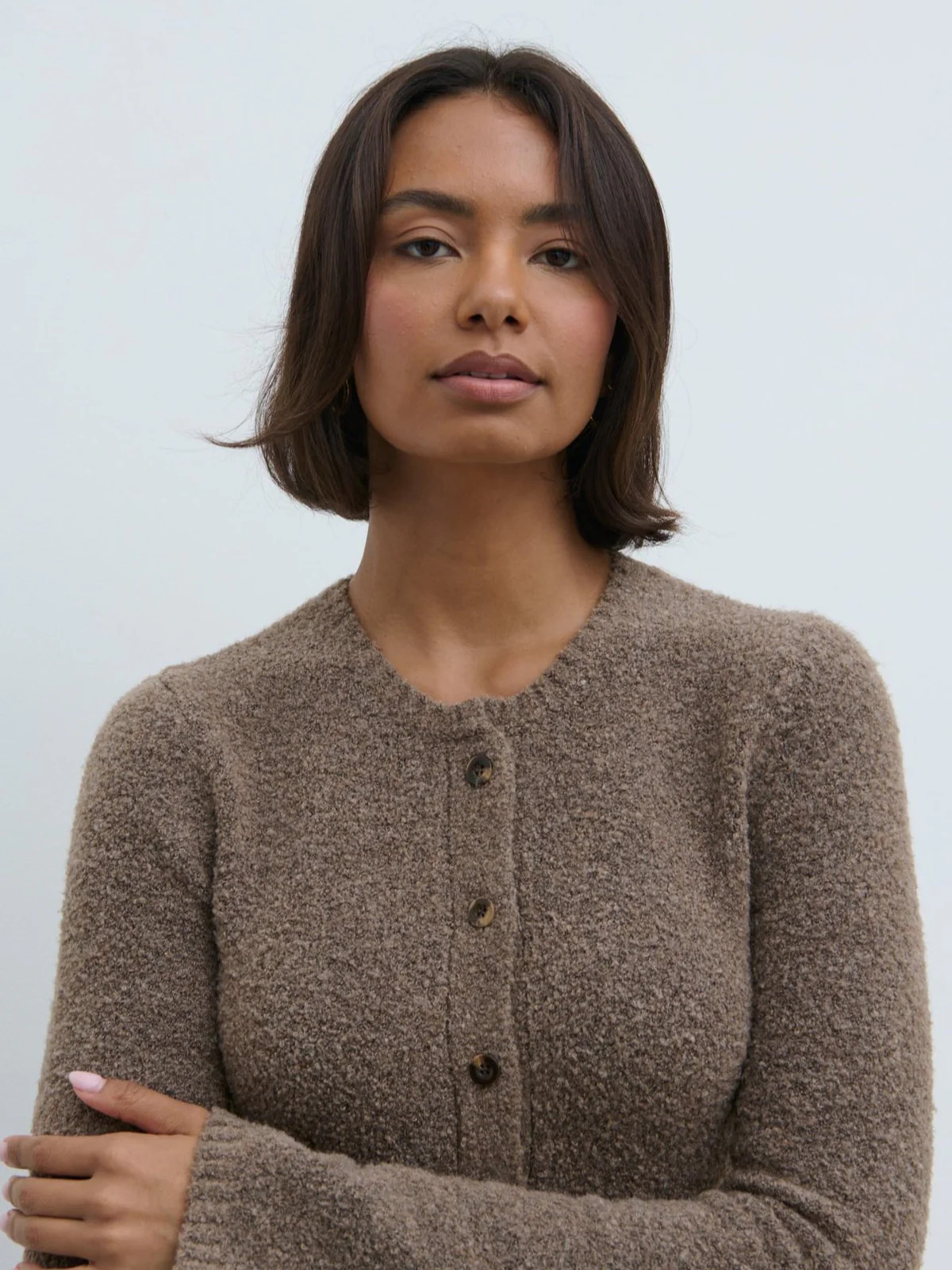 Aida Mini Button Down Knit Dress | Pretty Lavish (UK)