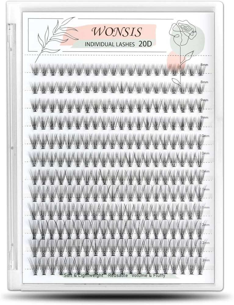 Lash Clusters, Individual Lashes, 240 Pcs 20D Individual Lash Extensions, Volume Soft Lightweight... | Amazon (US)