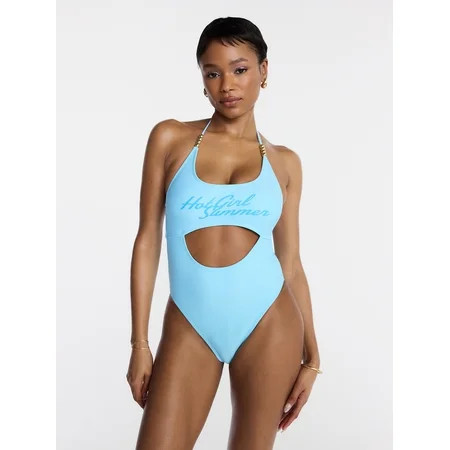 Hot Girl Summer by Megan Thee Stallion Women s and Women s Plus Hot Girl Summer Cutout One-Piece Swimsuit Sizes XS-3X | Walmart (US)