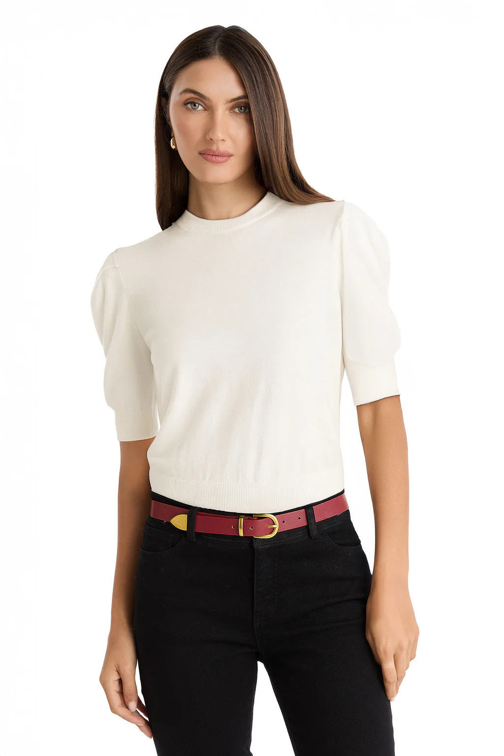 Sylvie Knit Top - Pearl | The Noli Shop
