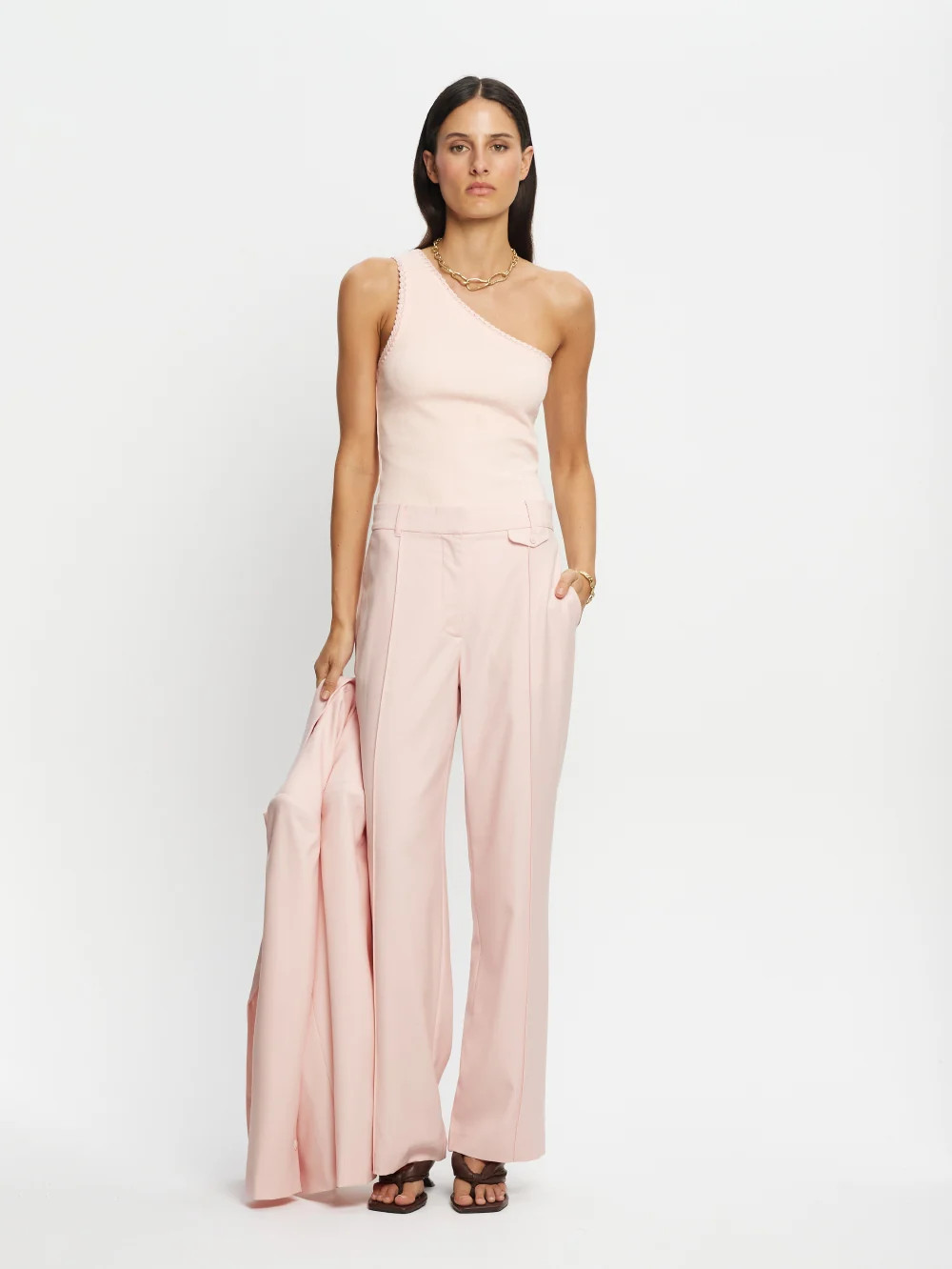 Delany Pant - Pink | Pink Tailored Trouser - KIVARI | Kivari (Global minus AU/NZ)