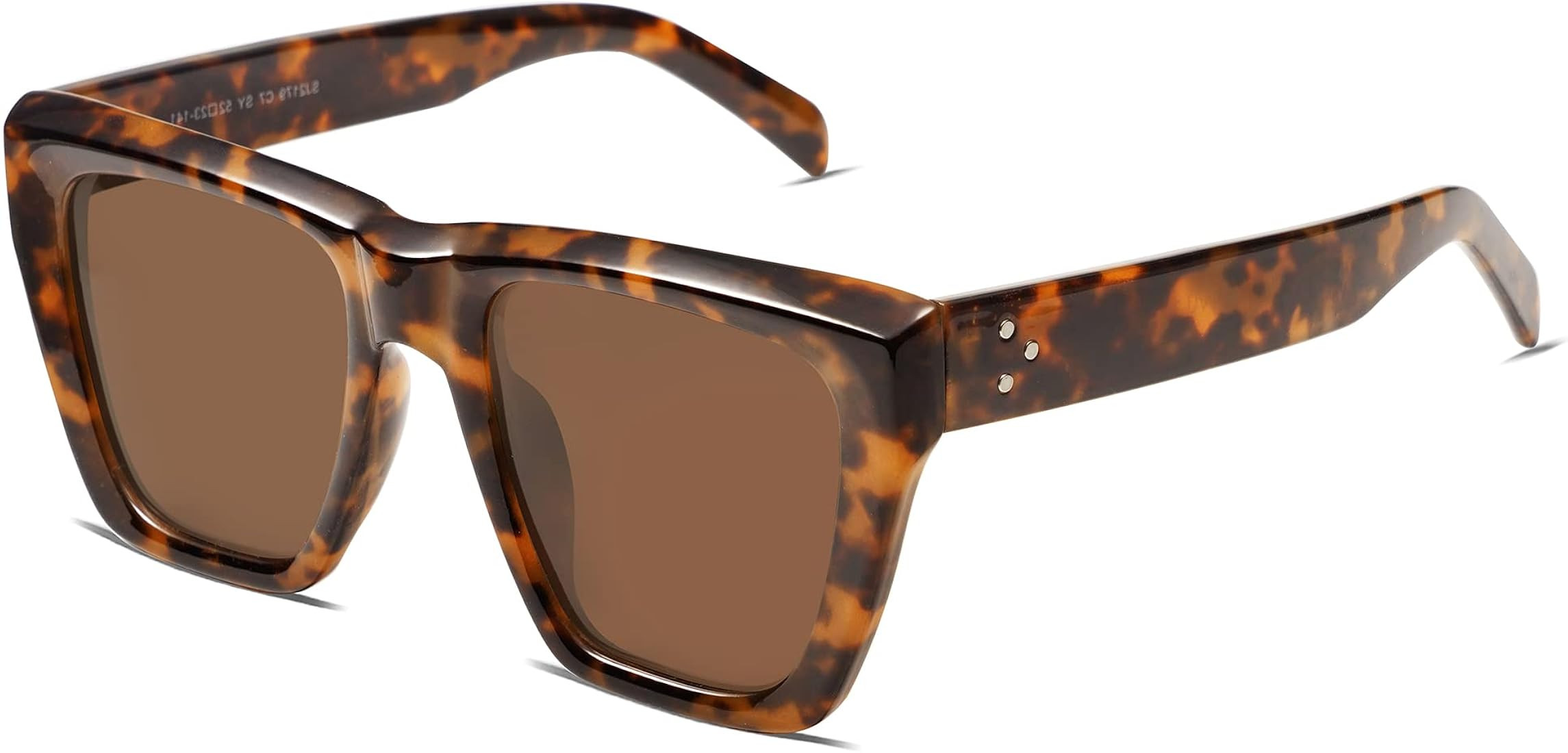 SOJOS Vintage Oversized Square Cat Eye Polarized Sunglasses | Amazon (US)