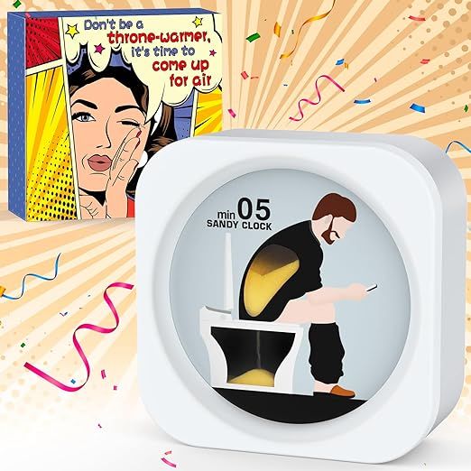 Gag Gifts for Men Stocking Stuffers - Mens Gifts for Dad Husband Toilet Sand Timer White Elephant... | Amazon (US)