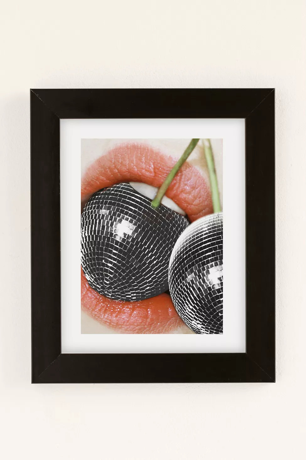 Dagmar Pels Bite Me Disco Cherry Lips Art Print | Urban Outfitters (US and RoW)