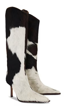 Schutz Maryana Calf Hair Boots in Brown from Revolve.com | Revolve Clothing (Global)