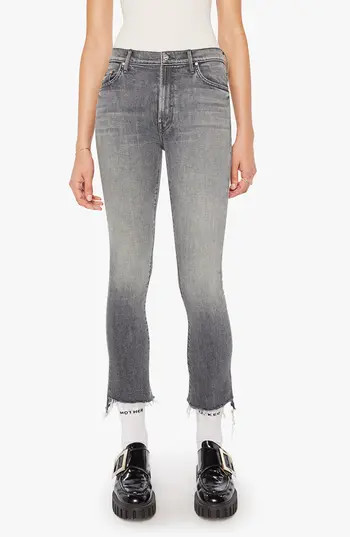 MOTHER The Insider Frayed Step Hem Crop Bootcut Jeans in Mosh Pit Memories at Nordstrom Rack, Size 27 | Nordstrom Rack