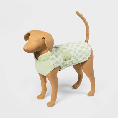 Dog Fleece Vest - Green Cream - M - Boots & Barkley™ | Target